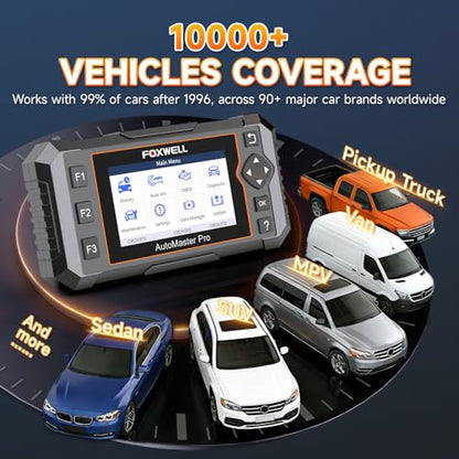 2026 FOXWELL NT614 Elite OBD2 Scanner, 4 Systems, 5 Resets Code Reader | Upgrade of NT604, ABS Bleeding/EPB/Oil/SAS/Throttle Reset, Read/Clear Engine/ABS/SRS/Transmission Fault Codes Car Scanner