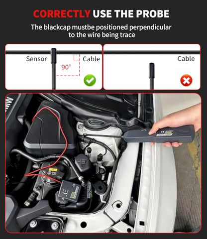 EM415Pro Wire Tracer Electrical Automotive Open & Short Finder With Battery, 6-42V DC Circuit Tester Automotive Circuit Breaker Finder Fault Probe Wire Tracker Electrical for Car, Boat,Trailer
