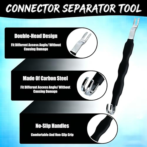 Automotive Electrical Terminal Connector Separator Tool - Universal Vehicle Wire Terminal Remover (1Pcs(Black)) - color: 1pcs(black)