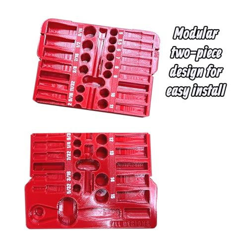 Packout Insert compatible with Milwaukee 1/4" Drive SAE/Metric Ratchet and Socket Mechanics 50-Piece Set (48-22-9004)