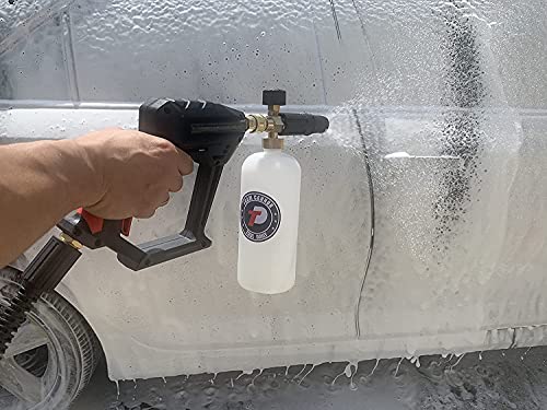 Tool Daily Short Pressure Washer Gun with Foam Cannon, 1/4 Inch Quick Connector, with 5 Pressure Washer Nozzle Tips, 1 Liter - style: Foam Gun