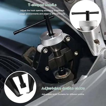 Windshield Wiper Arm Removal Tool Kit, Heavy-Duty Arm Bearing Remover Tool and Battery Terminal Puller, Adjustable Windshield Wiper Tools for Most Cars Trucks SUVs