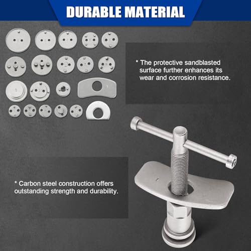 NYXOVA 24pcs Brake Caliper Tool, Heavy Duty Disc Brake Caliper Tool Set, Wind Back Kit for Brake Pad Replacement, Master Disc Brake Caliper Tool Kit Fits Most American, European Makes/Models (Blue) - color: Blue