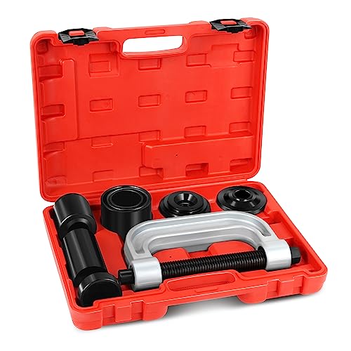 ‎DNA Motoring 10pcs Ball Joint Press Removal/Installation Tool Set with Adapters for Most 2WD 4WD Cars Light Trucks,Red, TOOLS-00311 - style: 10 Ball Joint Press set 1