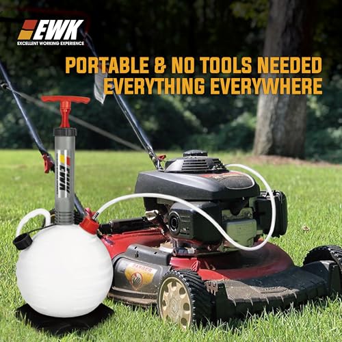EWK 6L Vacuum Oil Extractor Pump, Portable Fluid Extractor Oil Change Pump for Automotive, Marine Boat, Jet Ski, Fast Oil Change & Quick Drain Fluid Transfer Pump - size: 6L