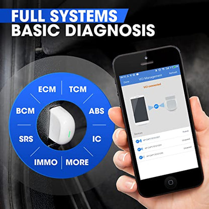 Autel MaxiAP AP200 OBD2 Scanner Bluetooth Wireless OBDII Auto Diagnostic Tool with Full System Diagnostic, 19 Reset Functions, AutoVIN, Check Engine Light Code Reader for iPhone Android