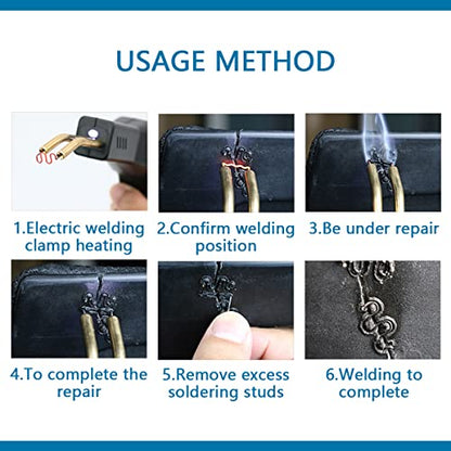 1000pcs Welding Rods Hot Staple Repair Machine Plastic Welding Hot Stapler | For Repair Machine Car Bumpers Dashboards Lamp Holders Plastics Rings Daily Plastics Supplies 0.8 0.6mm(Wave Shape)