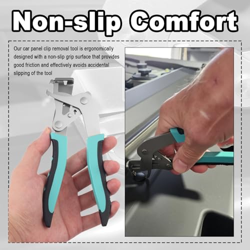 Upgraded Car Clip Pliers and Disassembly Tools with Plastic Rivets,Labor-Saving Automotive Clip Removal Tool with Non-damaging/Spade Jaws,Non-Slip Car Panel Clips Removal Pliers