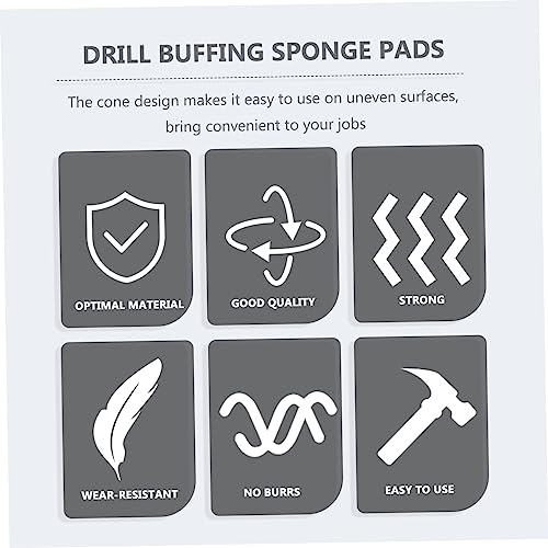 4sets Auto Wheel Polishing Sponge Pads Cone Shaped Buffing Tools for Car Waxing Polishing Sealing for Hard to Reach Areas Durable Multi Color Wheels Care Kit 3pcs*4