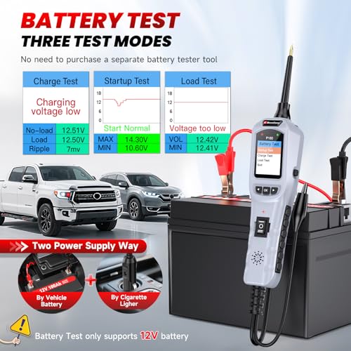 2026 BOSSCOMM P180 Automotive Probe Tester | 9-30V Power Probe, Wire Tracer, AC/DC Voltage/Diode/Resistance/Relay/Fuse Test, Battery/Fuel Injector Tester, 40FT Cable