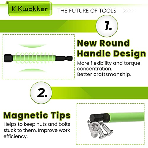 1/4" Hex Head Allen Wrench Drill Bits Long 100MM + Quick Change Bit Driver, Metric 1.5MM to 12MM Magnetic Tips Hex Key Drill Bit Set, 3.94" Screwdriver Socket Bit Set, S2 Steel, New Version - style: Set 8: Metric + Quick Release Bit Holder