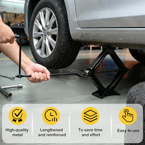 Scissor Jack Handle, 14.1 Inches Professional Jack Handle Replacement Tool, Durable Auto Wheel Jack for Cars, SUV, Truck and Trailers