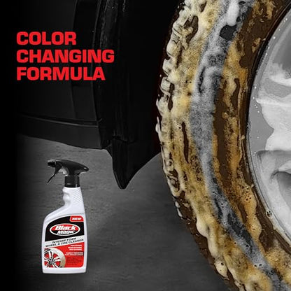 Black Magic 120228 Intense Foam Wheel & Tire Cleaner, High-Foaming Formula for Deep Cleaning, Removes Dirt, Grime & Brake Dust – Safe on All Wheels, 22 Fl Oz - size: 22 Fl Oz (Pack of 1), style: Intense Foam Wheel & Tire Cleaner Trigger