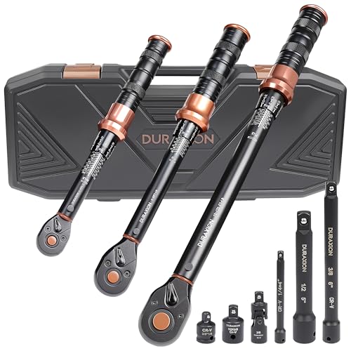 Torque Wrench 1/4 3/8 1/2-Inch Drive Dual Range Scales 20-240in-lb, 5-50ft-lb, 10-170ft-lb, ±3% Precision, 72 tooth Dual-direction Torque Wrenches for Bike Motorcycle Car and Truck Maintenance - size: 【1/4 3/8 1/2-Inch DR.20-240IN.LB,5-50,10-170FT.LB】