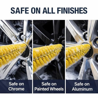 HI-TECH Wheel Spoke Brush for Rims & Wheels - Cone Shape for Cleaning Crevices & Hard-to-Reach Areas, Chemical Resistant, Safe on All Finishes - 1 Pack