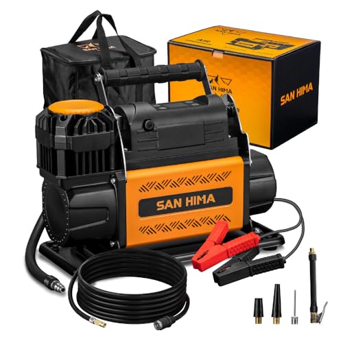 SanHima 12V Air Compressor, Portable Tire Inflator, 150PSI Offroad Air Pump - size: 7.06 CFM