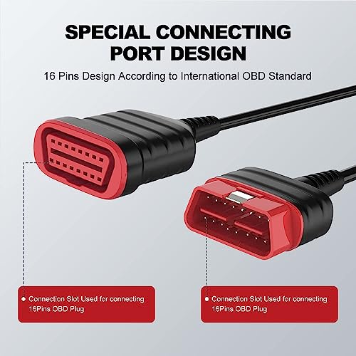 THINKCAR Scanner THINKSCAN 662 OBD2 Scanner + Universal 16 Pin Male to Female OBD2 Extension Cable