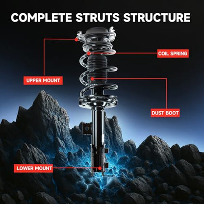 VibeUp 271130 271131 Front Complete Struts Shock Coil Spring Assemblies fit for Chrysler 200 2.4L 2011-2014, Sebring 2.7L 3.5L 2007-2010, for Dodge Avenger 2.7L 2008-2010, Avenger 3.6L 2011-2014 - size: Front, style: for Dodge Avenger 08-14 Chrysler 200 1