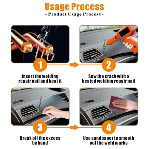 3000PCS Plastic Bumper Repair Kit - 6 Types Hot Stapler Staples 0.6丨0.8mm for Plastic Welding Projects