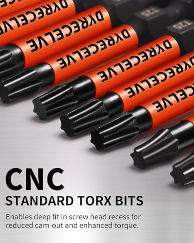 DYRECELVE Impact Torx Bit Set T15 T20 T25 T30 T40, 10-Pack 2 Inch S2 Steel Magnetic Power Bits for Impact Driver, 1/4 Inch Hex Shank Heavy Duty Magnetic Grip (Anti-Slip) - size: 10 Pcs T15-T40 Torx Bits