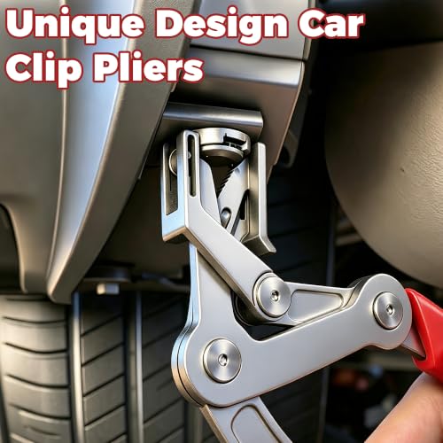Car Clip Pliers, Professional Panel Clip Removal Tool, Clip Removal Pliers for Automotive Push Pin & Door Trim, Door Panels Disassembly Without Damage