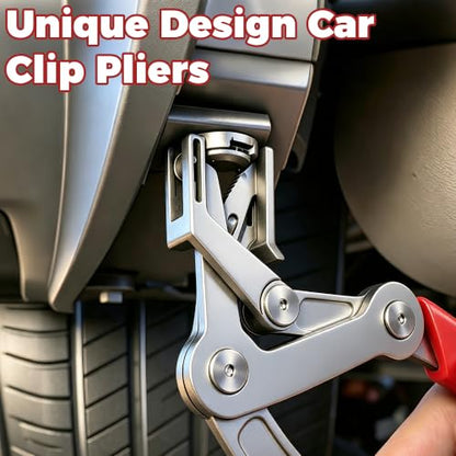 Car Clip Pliers, Professional Panel Clip Removal Tool, Clip Removal Pliers for Automotive Push Pin & Door Trim, Door Panels Disassembly Without Damage