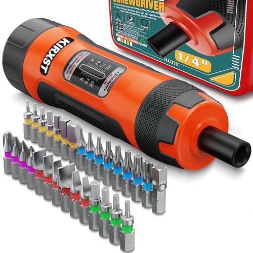 31 PCS 1/4" Drive Torque Screwdriver, 3-39 Inch Pounds Torque Screwdriver Set with S2 Bits and Socket Adapter for Maintenance, Screwdriver Set for Tools, Bike Repairing and Mounting - size: 3-39 in.-lb. S