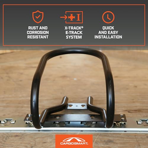 CargoSmart Motorcycle Wheel Chock — Connects to X-Track and E-Track Systems — Fits Up to 7” Wide Tires - style: Motorcycle Wheel Chock