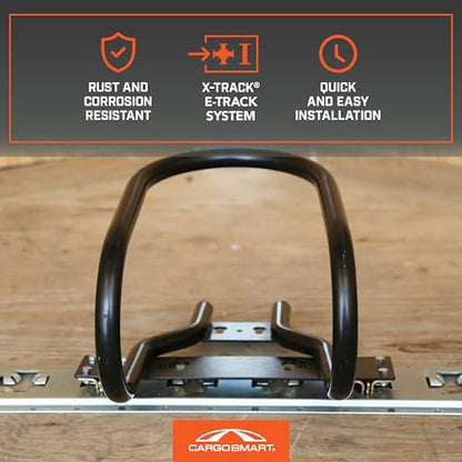 CargoSmart Motorcycle Wheel Chock — Connects to X-Track and E-Track Systems — Fits Up to 7” Wide Tires - style: Motorcycle Wheel Chock