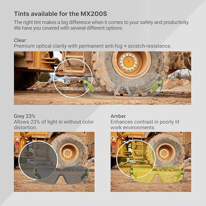 HexArmor MX200S Safety Glasses - color: Grey 23% / Trushield