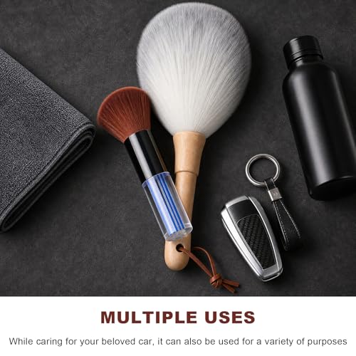 2 PCS Car Interior Dusting Brush, Soft Bristles Auto Dashboard Duster Interior Cleaning Brush, Scratch-Free Microfiber Sweep Detailing Brushes for Car Air Vent Dash Seat