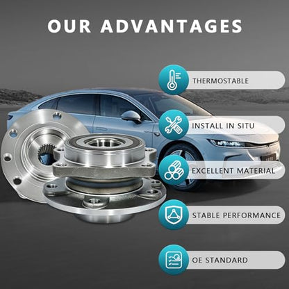 513348 Front Wheel Bearing Hub Assembly for Dodge Dart 2013-2016 | Hub for Chrysler 200 2015-2017, Eliminates Noise, Simple Installation, Direct Bolt-On, OEM Quality, No Warning Lights - size: 513348