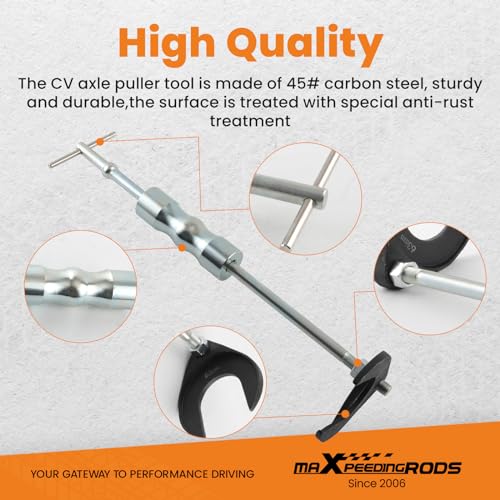 maXpeedingrods Slide Hammer Cv Axle Puller, Inner CV Axle Removal Tool with 48mm 63mm CV Joint Fork Adapter, Front Wheel Drive Axle Pulley Attachment - style: 3 Pcs