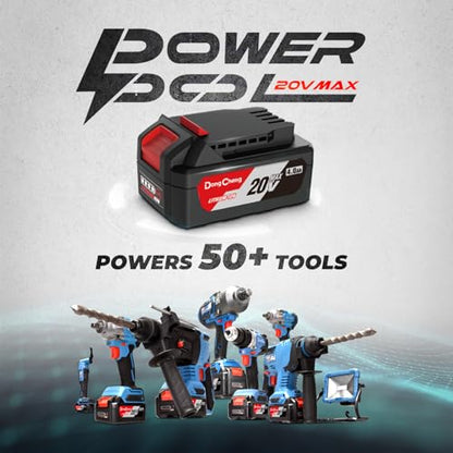 Dong Cheng 20V Brushless Impact Wrench, 670 ft-lbs (910N.m) Max Torque, 1/2 inch 4-Speed 2200RPM Cordless Impact Gun with Tool Bag, 4.0Ah Battery & Charger for Bolts on Cars, Trucks.etc - style: 1x4.0Ah Battery