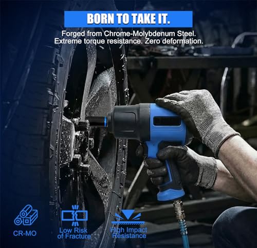11PCS 1/2“ Drive Impact Deep Socket Set SAE (5/16″-15/16″) 6-Point CR-MO | Deep Well Socket Set for Impact Wrench, Heavy Duty Automotive & Machinery Repair - size: 11PCS SAE