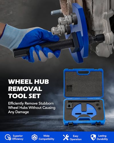 Orion Motor Tech OMT Wheel Hub Removal Tool Kit, Wheel Hub Buster Puller | Wheel Bearing Hub Remover Tool Set Compatible with 5 6 8 Lug Hub Assemblies on Cars and Trucks