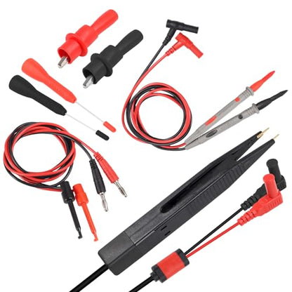 ACEIRMC Multimeter Automotive Test Leads Kit with Crocodile Clip, Silicone Testing Lead Kit, Testing Hook, Testing Probe Professional Kit, Testing Cable