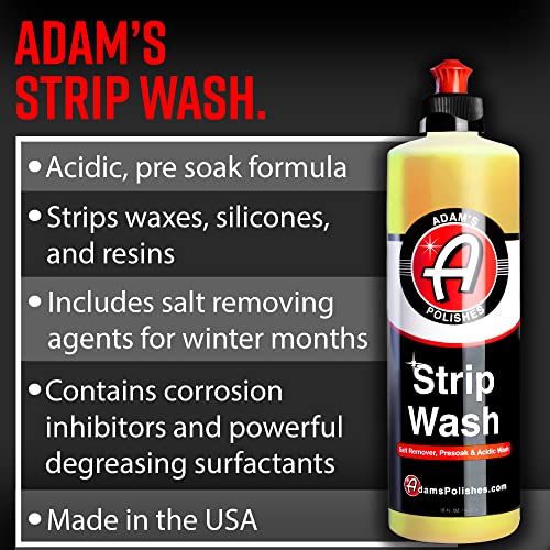 Adam's Polishes Strip Car Wash Soap (5 Gallon) - Sealant & Car Wax Remover Shampoo Salt Remover & Acidic Wash | Thick Suds For Use In Car Cleaning Kit, Foam Cannon, Foam Gun, Sponge, Mitt, Chamois - size: 640 Fl Oz (Pack of 1)