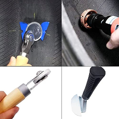 Tire Wheel Repair Patch Tools Kit Tire Buffer Wheels 55mm Tungsten Steel Buffing Wheel with Tire Patch Roller Scraping Cutter for Car Tire Grinding Polishing Accessories Kit - size: 55mm