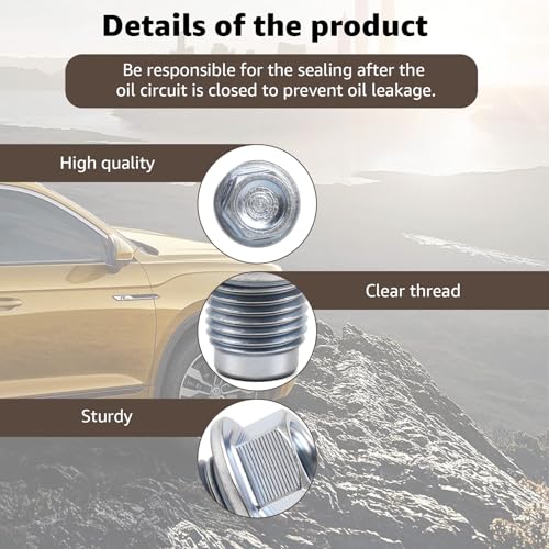 32195AA021 for Subaru Oil Drain Plug Gasket for Forester Crosstrek Ascent | for Subaru Oil Drain Plug 32195AA021 & 803916010 Crush Washer Kit for Subaru 2017-2025 Forester 2016-2025 Crosstrek Ascent