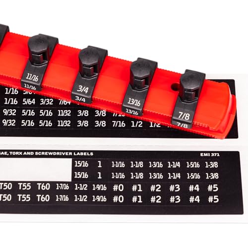 ERNST Socket Boss Combo 3-Pack Tool Organizer with Twist-Lock Technology, Red, Model 8510A – Secure Storage for Socket Wrench Sets - Made in USA - color: Red