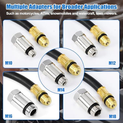 BETOOLL 15pcs Compression Tester with Spark Plug Tester & 14mm&16mm Magnetic Swivel Spark Plug Socket - 300PSI Engine Cylinder Compression Gauge Automotive Tool - size: Senior