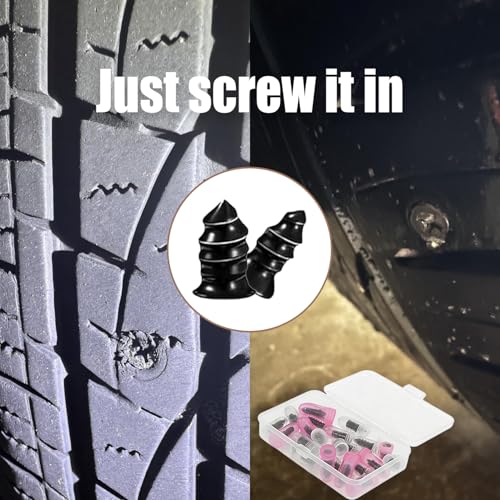 100-Piece Tire Repair Kit with Screw Plugs & Rubber Nails | Screw Plugs, Rubber Nails