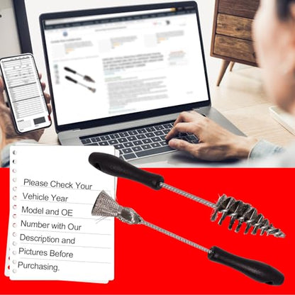SMMS 2PCS Injector Sleeve Cup Bore Seat Cleaning Brush Kit for Ford Powerstroke 7.3L 6.0L 6.4L 6.7L 1994-2018, Caterpillar(CAT) 3126 C7 C9 Navistar, Replaces OE AP0084 AP0085 3252
