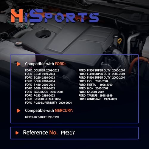 HiSport Fuel Injection Pressure Regulator PR317 Replacement for Ford Fiesta Ka Excursion Courier E-150 E-250 E350 E-450 E-550 F-150 F53 F-250 F-350 F-450 F-550 Windstar for Mercury Sable, 2.7 Bar - size: HSFPRPR317