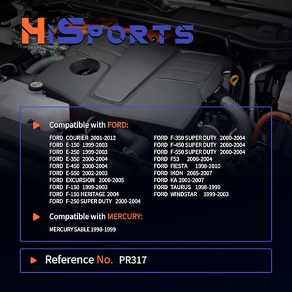 HiSport Fuel Injection Pressure Regulator PR317 Replacement for Ford Fiesta Ka Excursion Courier E-150 E-250 E350 E-450 E-550 F-150 F53 F-250 F-350 F-450 F-550 Windstar for Mercury Sable, 2.7 Bar - size: HSFPRPR317