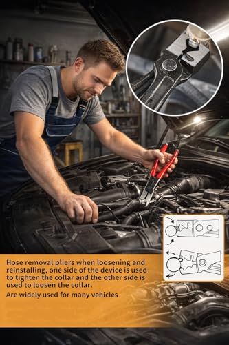 4-Piece Automotive Electrical Disconnect Pliers Set – Battery Cable & Electrical Connector Removal Tool Kit, Plug Separator & Hose Clamp Pliers for Car Repair