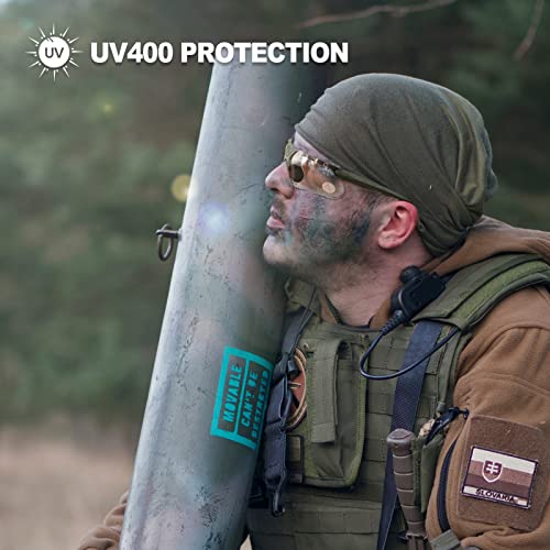 xaegistac Shooting Glasses with Case-Safety Glasses Anti Fog | Z87.1 Certificated Impact Resistance Safety Glasses for Hunting Shooting Sports - color: Clear Lens-green Frame