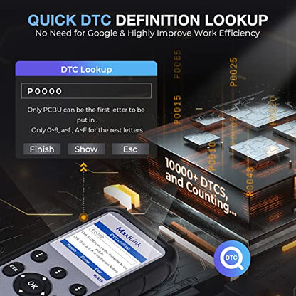 2026 Autel ML629 OBD2 Scanner ABS SRS Engine Transmission Diagnoses OBD II Full Functions Upgraded Version of AL519/AL619/ ML619 for DIYers Professionals