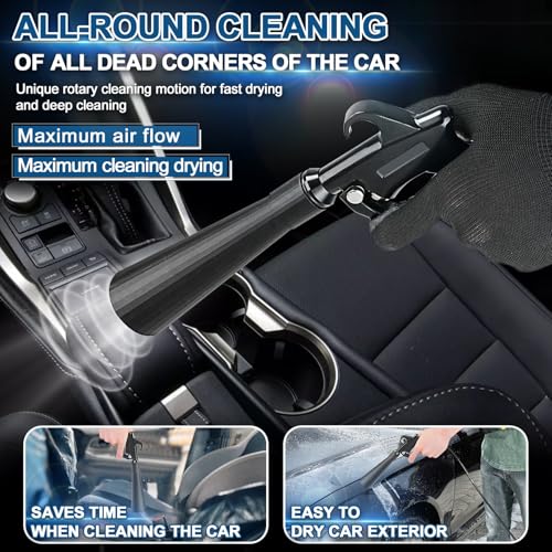 PARAROSE Detailing Car Cleaning Gun Interior Dryer Air Blow Gun, High Pressure Blower Gun, Car Detailing Tools for Quickly Blowing Out Dirt and DustWorking with Air